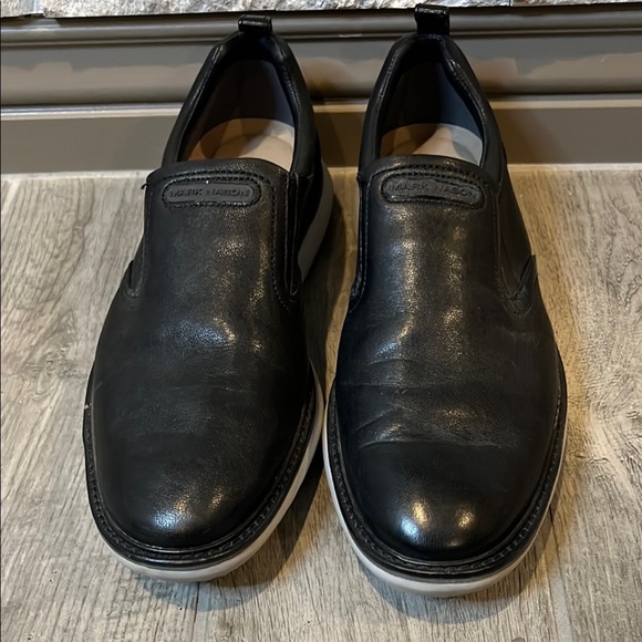 Mark Nason Black Slip-On Leather Loafers size 9 1/2 - Picture 1 of 13